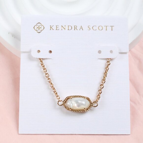 Kendra Scott - Elaina Ivory Pearl Adjustable Chain Bracelet Gold - Picture 1 of 2